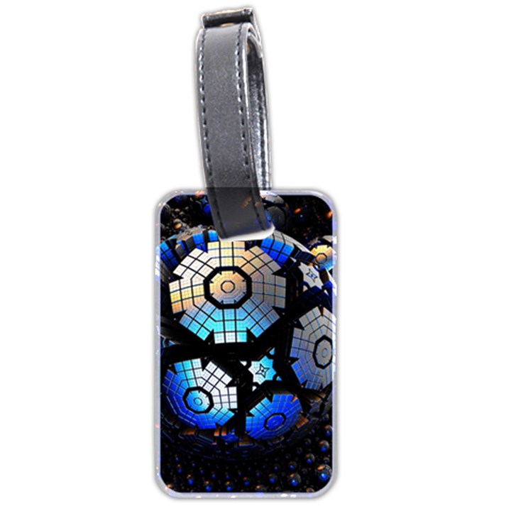 Illustration Tech Galaxy Robot Bot Science Luggage Tag (two sides)