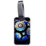 Illustration Tech Galaxy Robot Bot Science Luggage Tag (two sides) Back