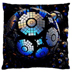 Illustration Tech Galaxy Robot Bot Science Large Cushion Case (one Side) by danenraven