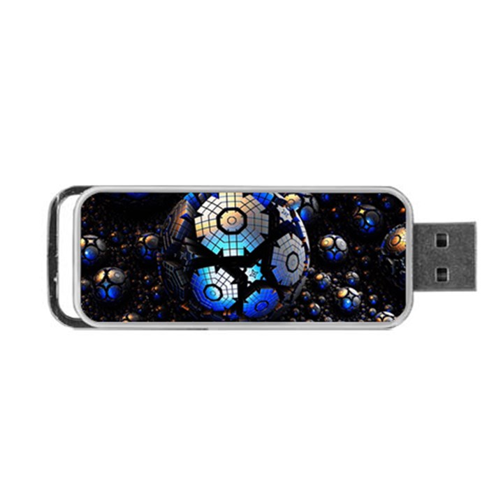 Illustration Tech Galaxy Robot Bot Science Portable USB Flash (One Side)