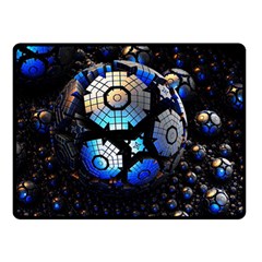 Illustration Tech Galaxy Robot Bot Science Double Sided Fleece Blanket (small)  by danenraven