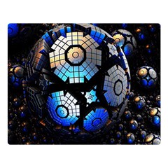 Illustration Tech Galaxy Robot Bot Science Double Sided Flano Blanket (large)  by danenraven