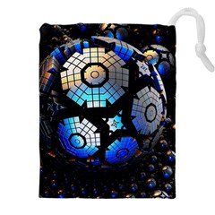 Illustration Tech Galaxy Robot Bot Science Drawstring Pouch (5xl) by danenraven