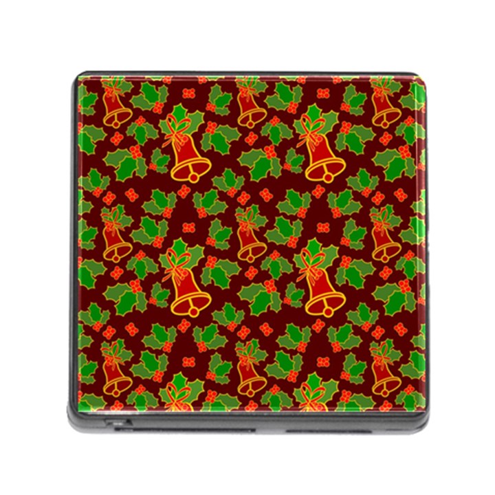 Illustration Xmas Christmas Pattern Memory Card Reader (Square 5 Slot)