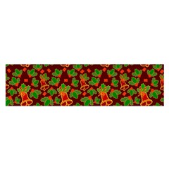 Illustration Xmas Christmas Pattern Oblong Satin Scarf (16  X 60 ) by danenraven