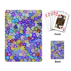 Illustration Background Flower Pattern Floral Playing Cards Single Design (rectangle) by danenraven