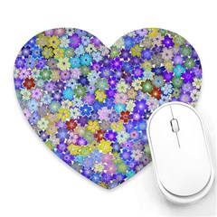 Illustration Background Flower Pattern Floral Heart Mousepads by danenraven