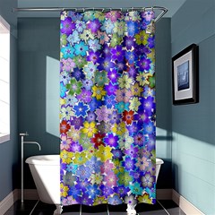 Illustration Background Flower Pattern Floral Shower Curtain 36  X 72  (stall)  by danenraven