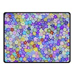 Illustration Background Flower Pattern Floral Double Sided Fleece Blanket (Small)  45 x34  Blanket Front