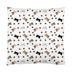 Illustration Cat Paw Background Pattern Cute Standard Cushion Case (two Sides) by danenraven