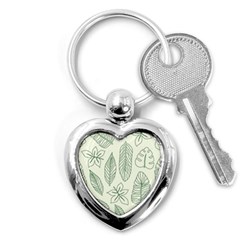 Banana Leaves Draw  Key Chain (heart) by ConteMonfrey