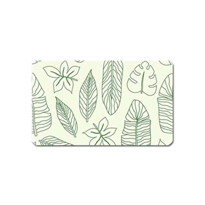 Banana Leaves Draw  Magnet (Name Card)