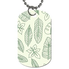 Banana Leaves Draw  Dog Tag (one Side) by ConteMonfrey