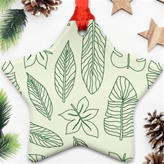 Banana Leaves Draw  Star Ornament (two Sides) by ConteMonfrey