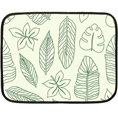 Banana Leaves Draw  Fleece Blanket (mini) by ConteMonfrey