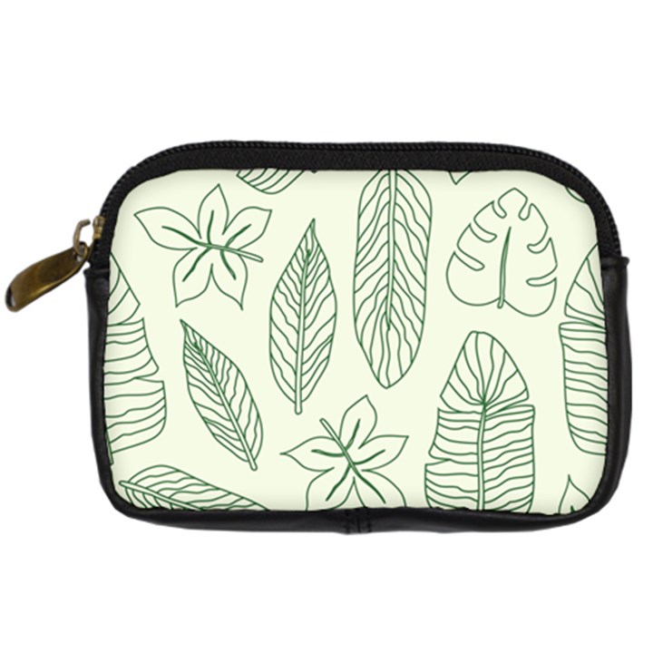 Banana Leaves Draw  Digital Camera Leather Case