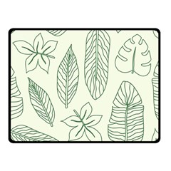 Banana Leaves Draw  Fleece Blanket (small) by ConteMonfrey