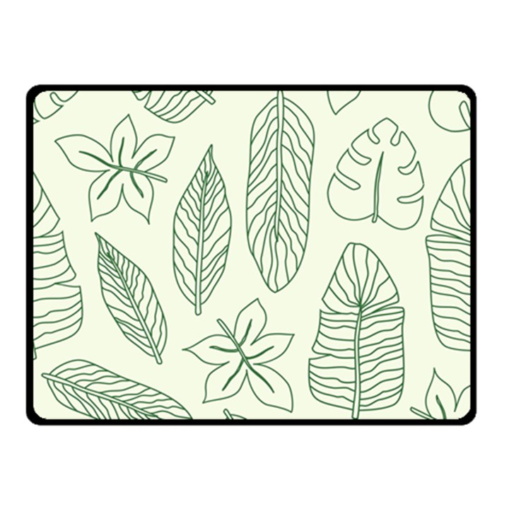 Banana Leaves Draw  Double Sided Fleece Blanket (Small) 