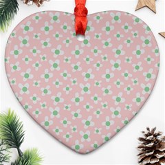 Pink Spring Blossom Ornament (heart)