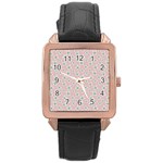 Pink Spring Blossom Rose Gold Leather Watch  Front