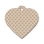 Brown Little Paws - Cute Cat Lover  Dog Tag Heart (One Side) Front