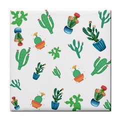 Among Succulents And Cactus  Tile Coaster by ConteMonfrey