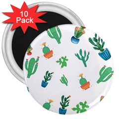 Among Succulents And Cactus  3  Magnets (10 Pack)  by ConteMonfrey