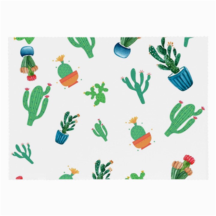 Among Succulents And Cactus  Large Glasses Cloth (2 Sides)