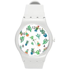 Among Succulents And Cactus  Round Plastic Sport Watch (m) by ConteMonfrey