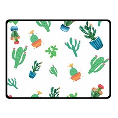 Among Succulents And Cactus  Double Sided Fleece Blanket (small)  by ConteMonfrey