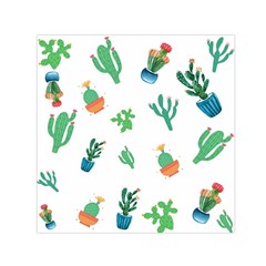 Among Succulents And Cactus  Square Satin Scarf (30  X 30 ) by ConteMonfrey