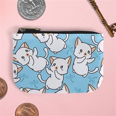 Seamless-little-cat-dragonfly-pattern Mini Coin Purse