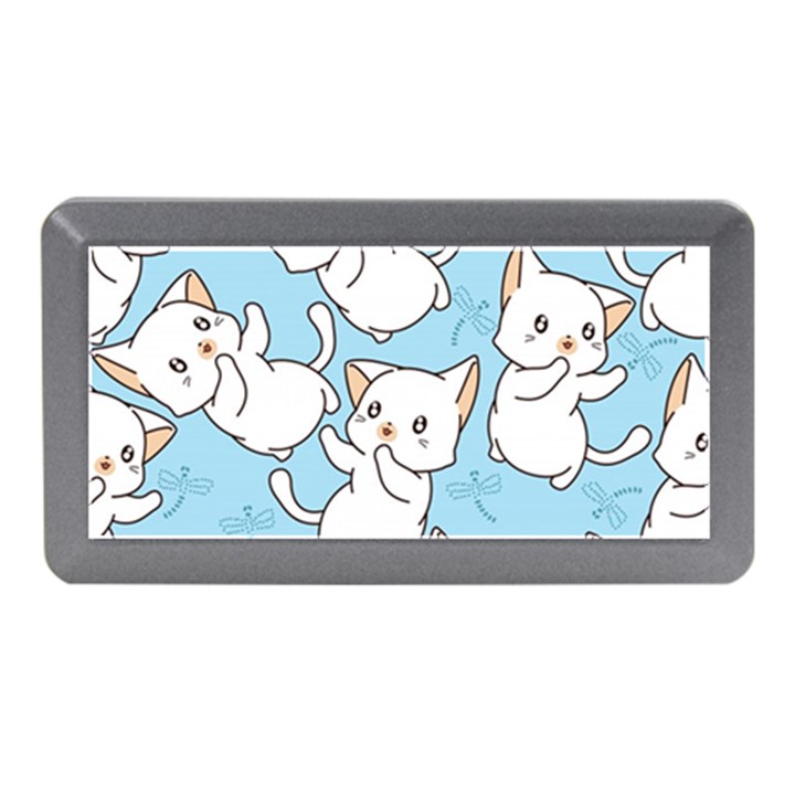 Seamless-little-cat-dragonfly-pattern Memory Card Reader (Mini)