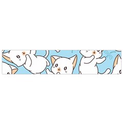 Seamless-little-cat-dragonfly-pattern Small Flano Scarf