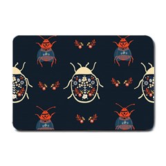 Floral-bugs-seamless-pattern Small Doormat 