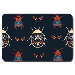 Floral-bugs-seamless-pattern Large Doormat 