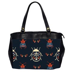 Floral-bugs-seamless-pattern Oversize Office Handbag (2 Sides)