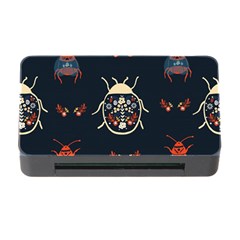 Floral-bugs-seamless-pattern Memory Card Reader With Cf