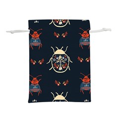 Floral-bugs-seamless-pattern Lightweight Drawstring Pouch (l)