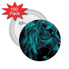 Angry Male Lion Predator Carnivore 2 25  Buttons (100 Pack) 