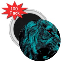 Angry Male Lion Predator Carnivore 2 25  Magnets (100 Pack) 