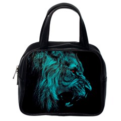 Angry Male Lion Predator Carnivore Classic Handbag (one Side) by Jancukart