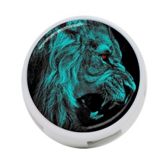 Angry Male Lion Predator Carnivore 4-port Usb Hub (one Side)