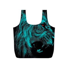 Angry Male Lion Predator Carnivore Full Print Recycle Bag (s) by Jancukart