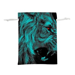 Angry Male Lion Predator Carnivore Lightweight Drawstring Pouch (m) by Jancukart