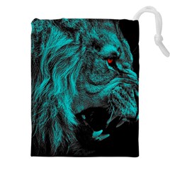 Angry Male Lion Predator Carnivore Drawstring Pouch (4xl)