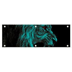 Angry Male Lion Predator Carnivore Banner And Sign 6  X 2 