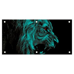 Angry Male Lion Predator Carnivore Banner And Sign 6  X 3 