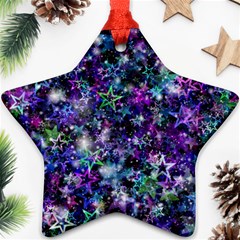 Background-christmas-star-advent Star Ornament (two Sides)