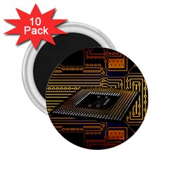 Processor-cpu-board-circuits 2 25  Magnets (10 Pack)  by Jancukart